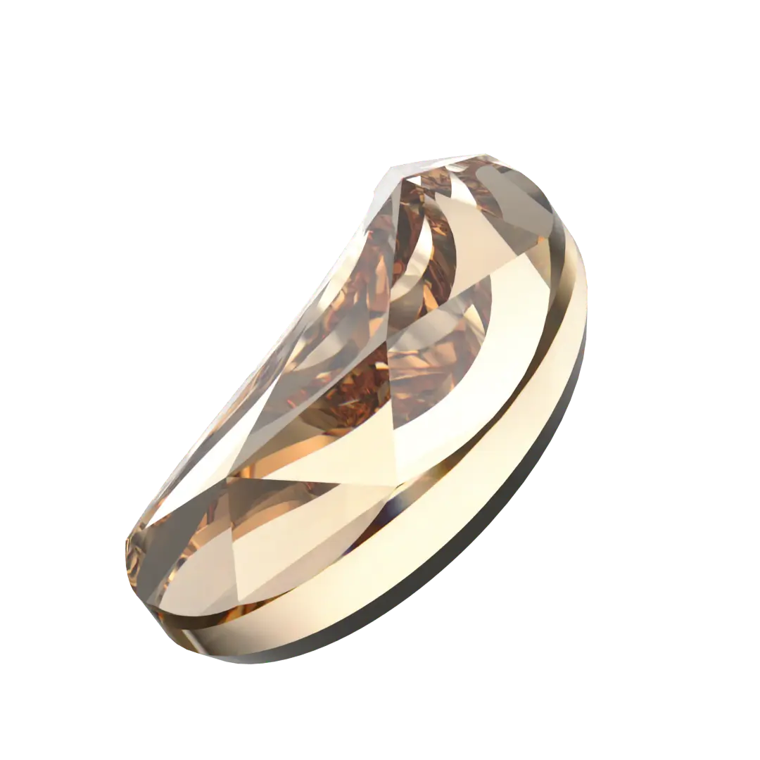 Serinity Hotfix Flat Back Crystals Paisley Y (2365) Light Colorado Topaz - Bluestreak Crystals