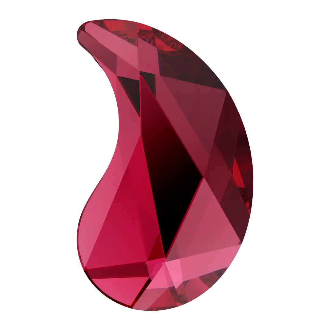 Serinity Hotfix Flat Back Crystals Paisley Y (2365) Scarlet - Bluestreak Crystals