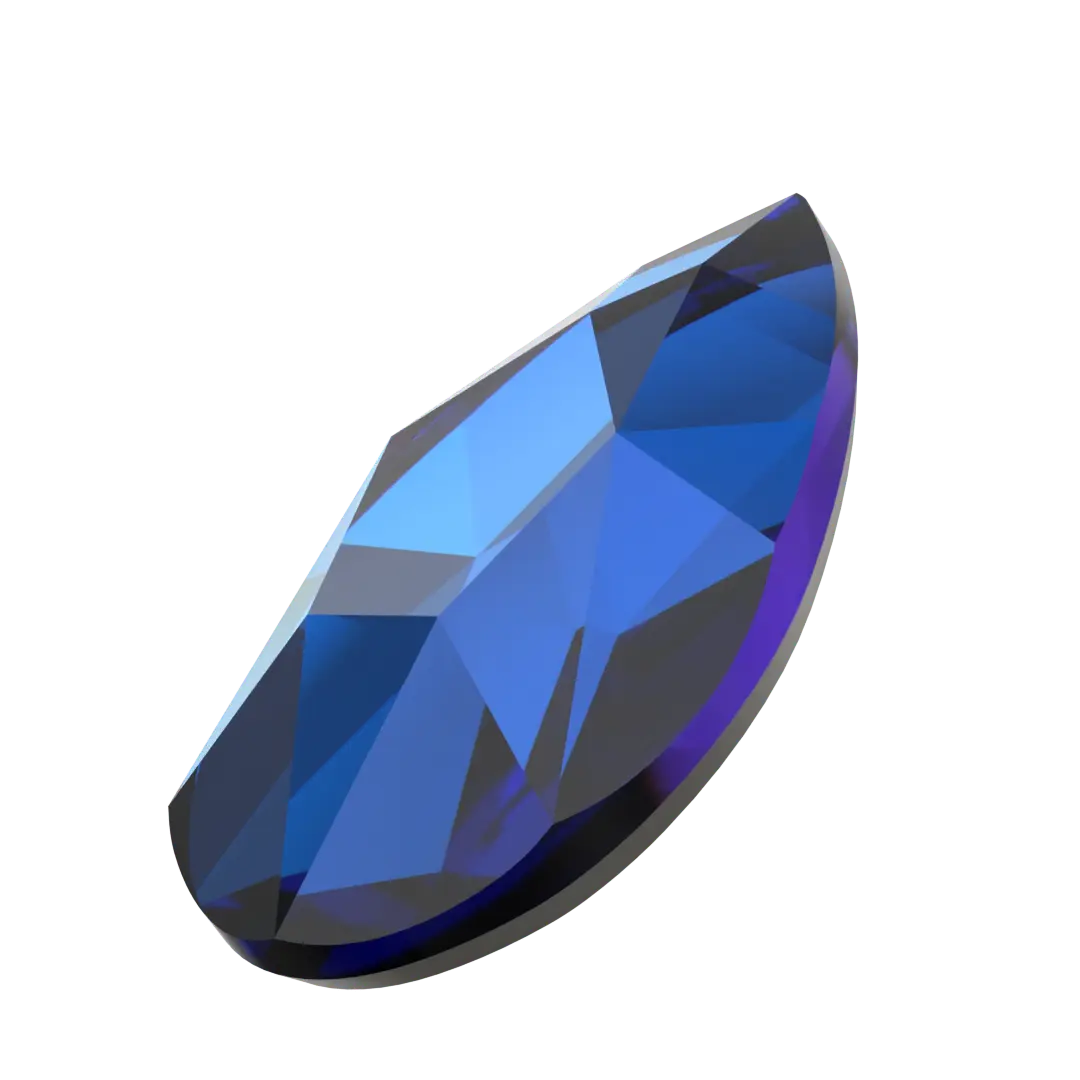 Serinity Hotfix Flat Back Crystals Pear (2303) Crystal Bermuda Blue - Bluestreak Crystals
