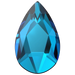Serinity Hotfix Flat Back Crystals Pear (2303) Crystal Bermuda Blue - Bluestreak Crystals