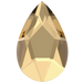 Serinity Hotfix Flat Back Crystals Pear (2303) Crystal Golden Shadow - Bluestreak Crystals