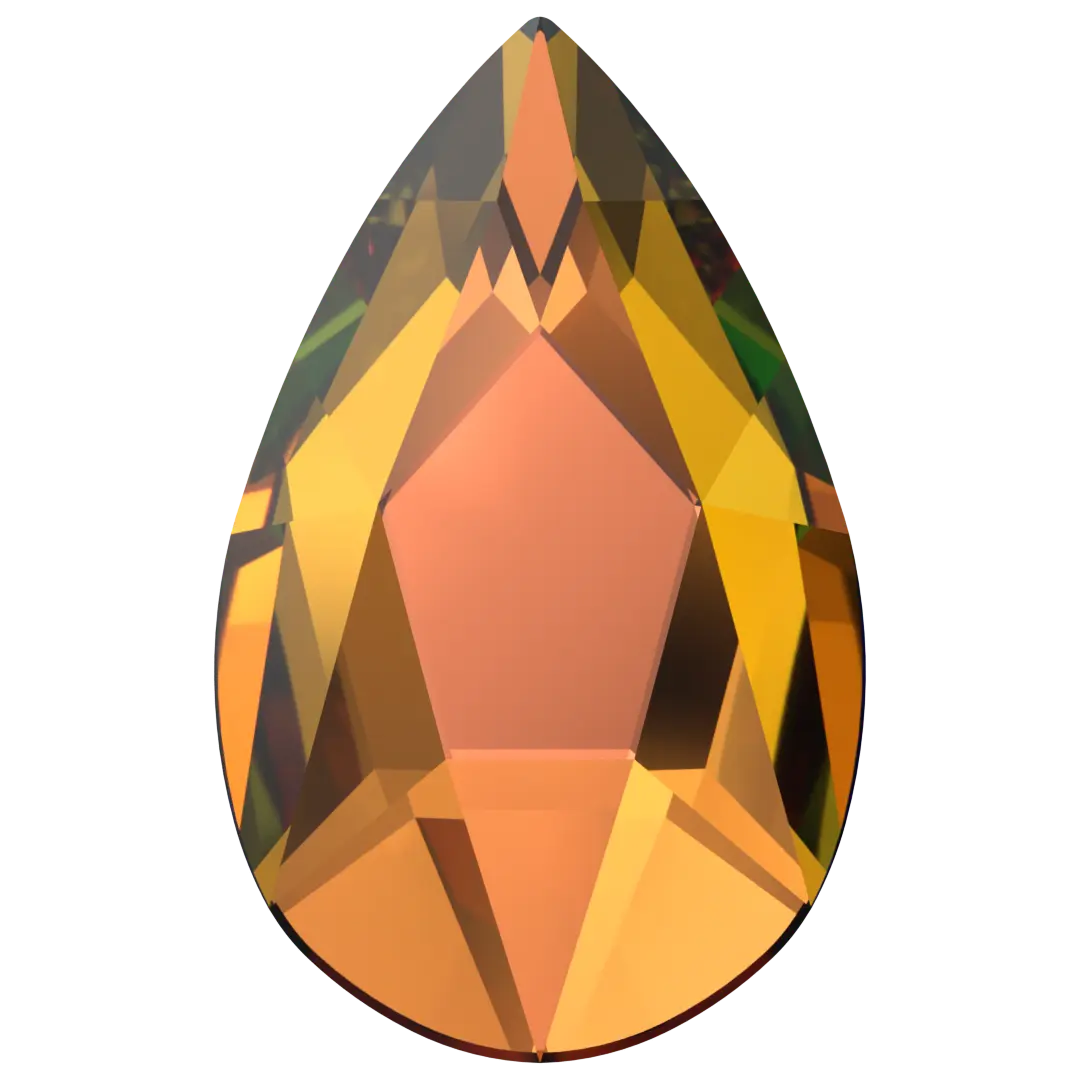 Serinity Hotfix Flat Back Crystals Pear (2303) Crystal Vitrail Medium - Bluestreak Crystals