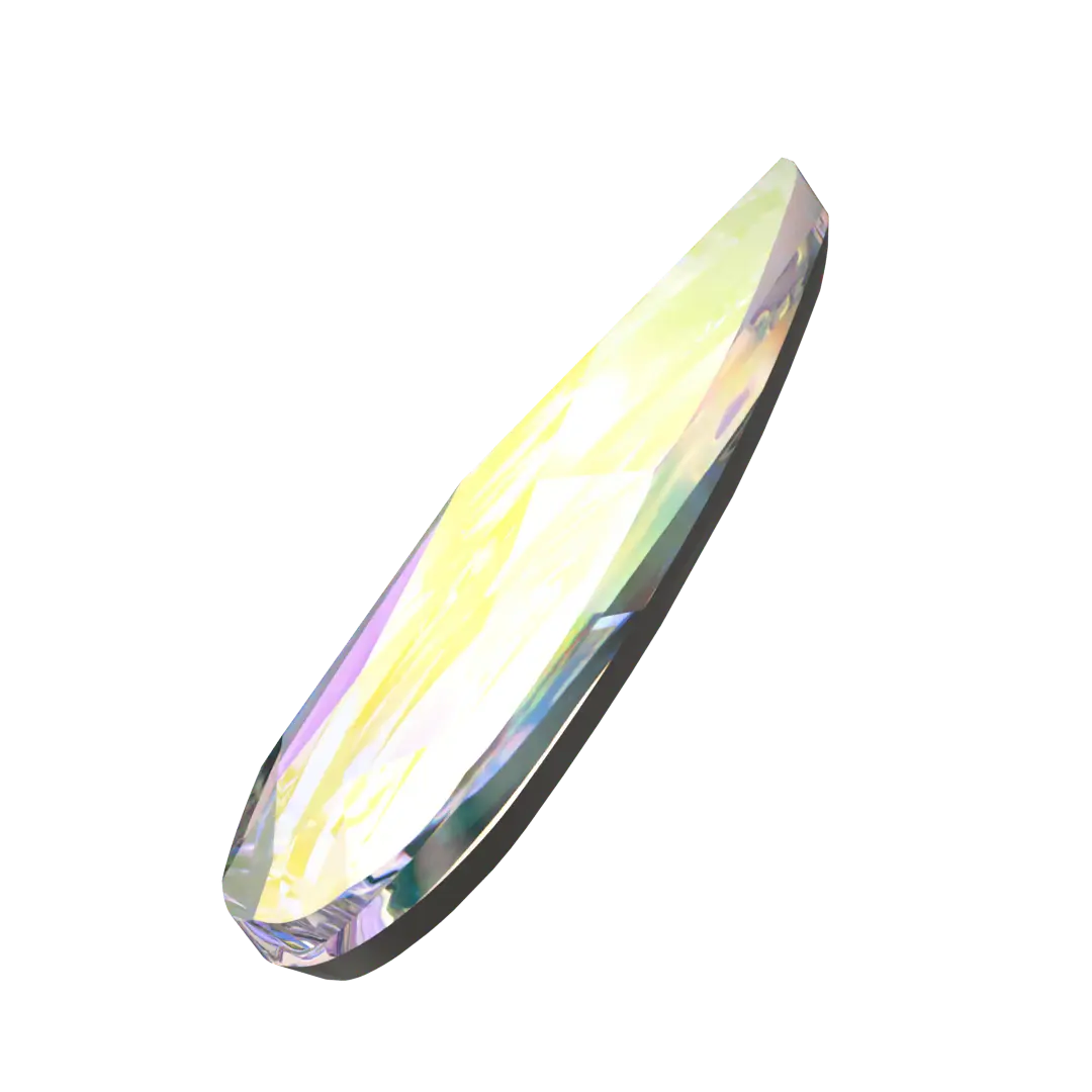 Serinity Hotfix Flat Back Crystals Raindrop (2304) Crystal AB - Bluestreak Crystals