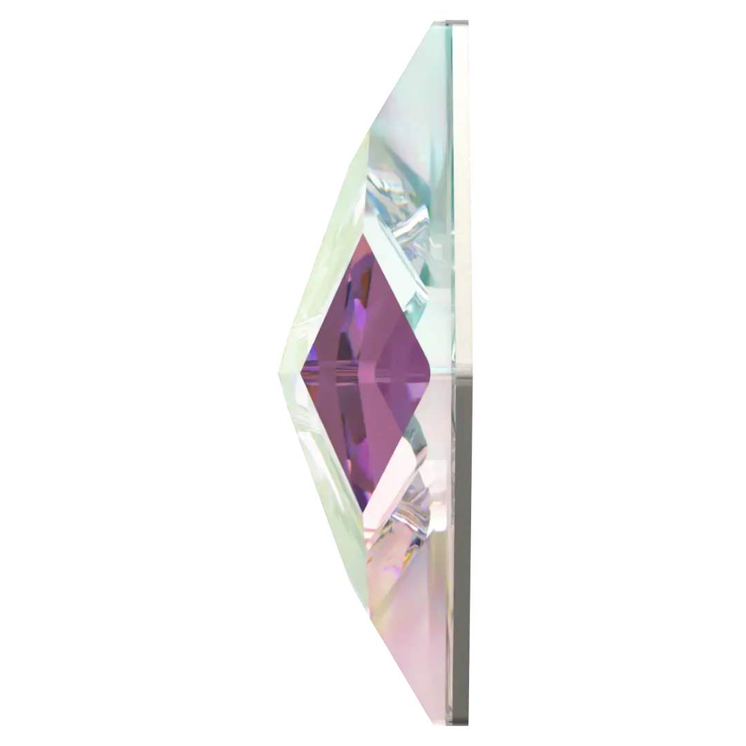 Serinity Hotfix Flat Back Crystals Rhombus (2709) Crystal AB - Bluestreak Crystals