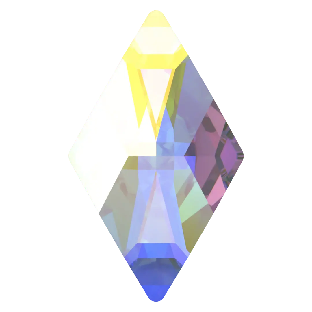 Serinity Hotfix Flat Back Crystals Rhombus (2709) Crystal AB - Bluestreak Crystals