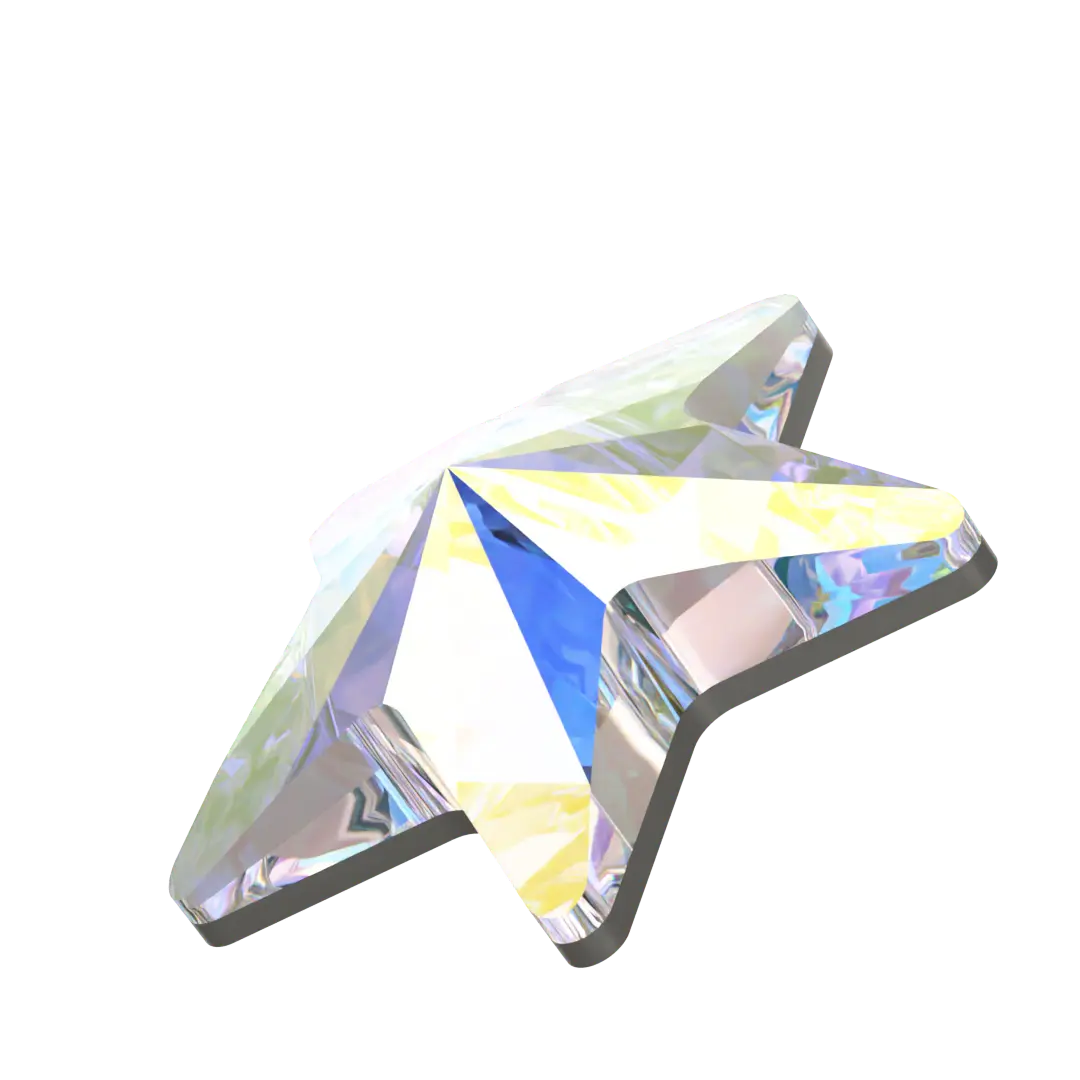 Serinity Hotfix Flat Back Crystals Rivoli Star (2816) Crystal AB - Bluestreak Crystals