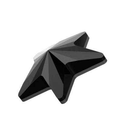 Serinity Hotfix Flat Back Crystals Rivoli Star (2816) Jet - Bluestreak Crystals