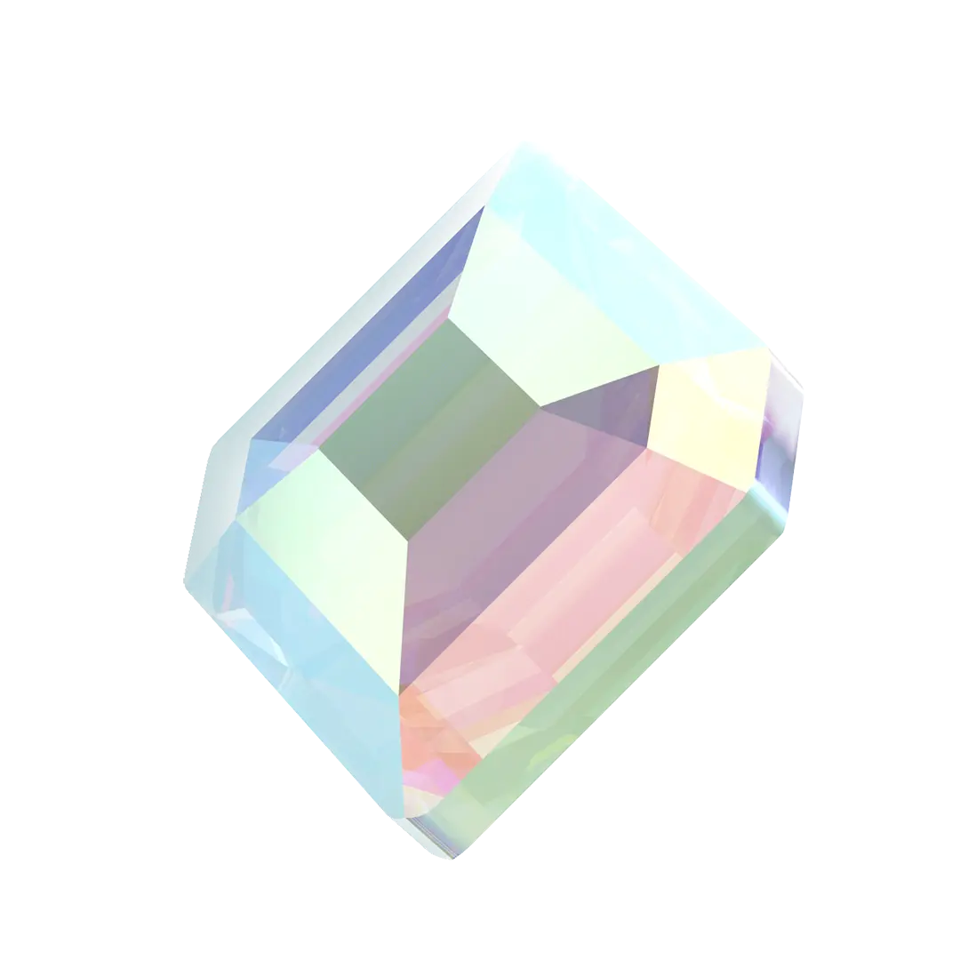 Serinity Hotfix Flat Back Crystals Small Hexagon (2777) Crystal AB - Bluestreak Crystals