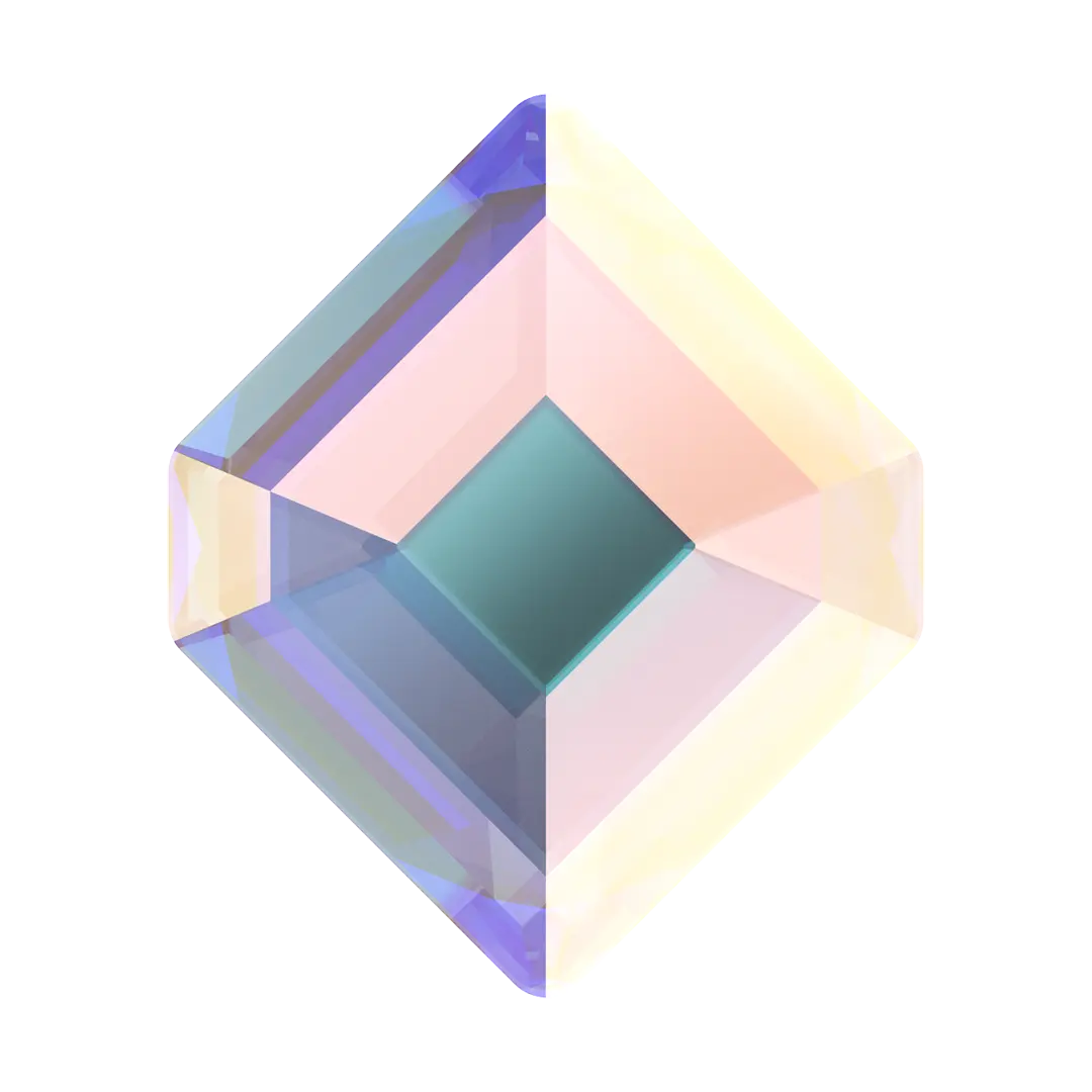 Serinity Hotfix Flat Back Crystals Small Hexagon (2777) Crystal AB - Bluestreak Crystals