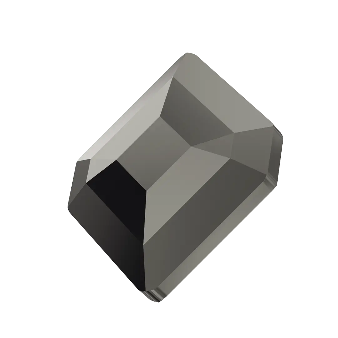 Serinity Hotfix Flat Back Crystals Small Hexagon (2777) Jet Hematite - Bluestreak Crystals