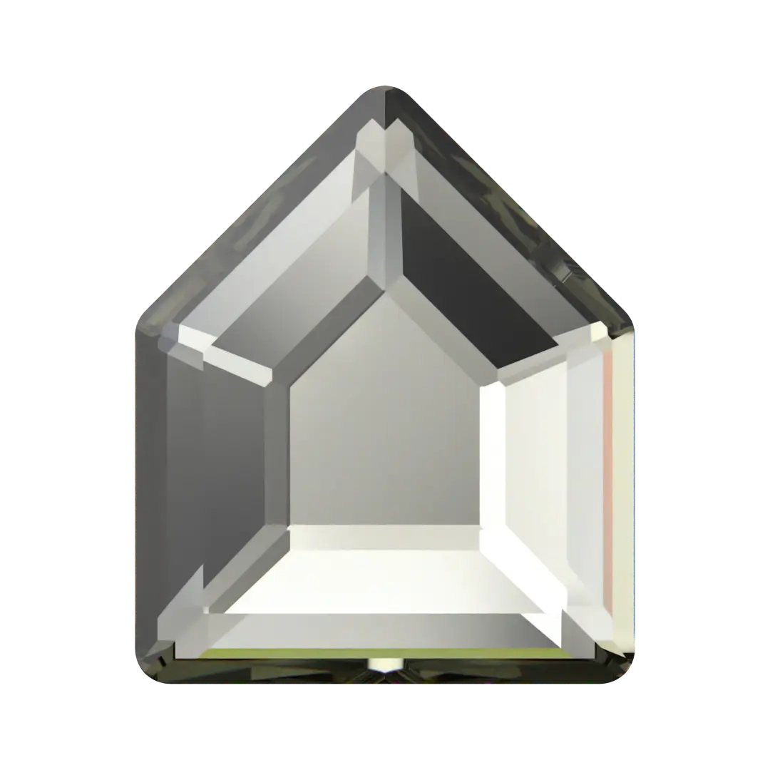 Serinity Hotfix Flat Back Crystals Small Pentagon (2775) Black Diamond - Bluestreak Crystals