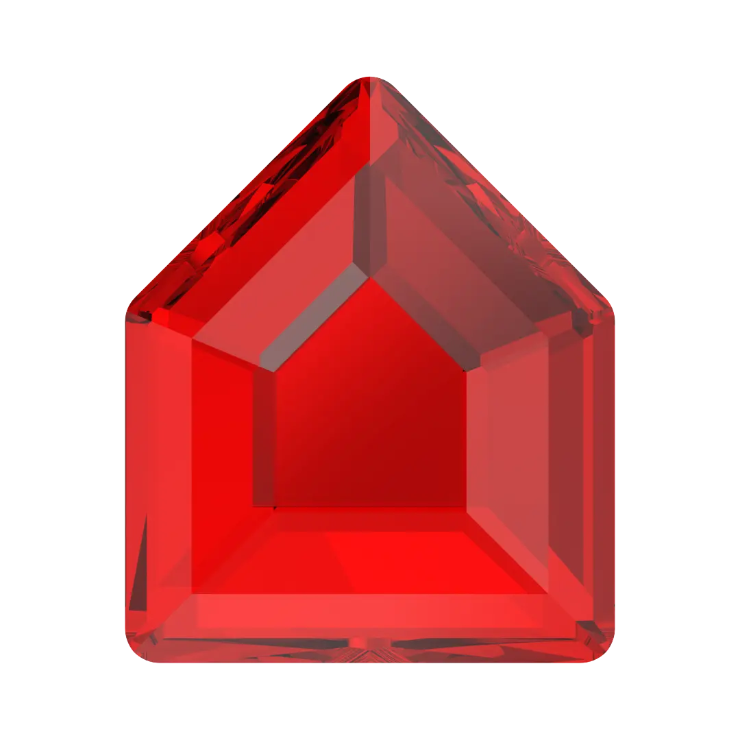 Serinity Hotfix Flat Back Crystals Small Pentagon (2775) Light Siam - Bluestreak Crystals