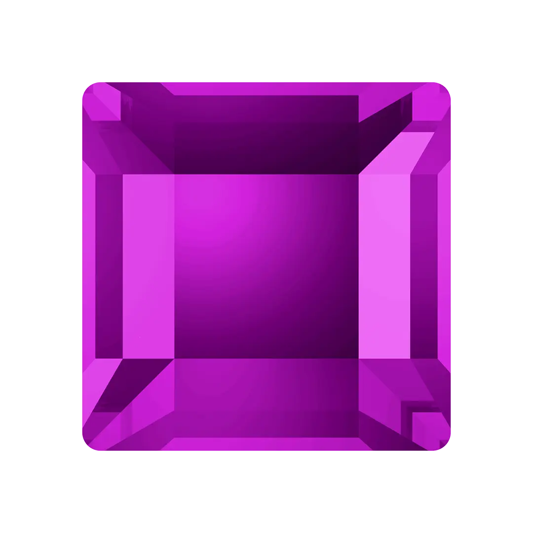 Serinity Hotfix Flat Back Crystals Square (2400) Amethyst - Bluestreak Crystals