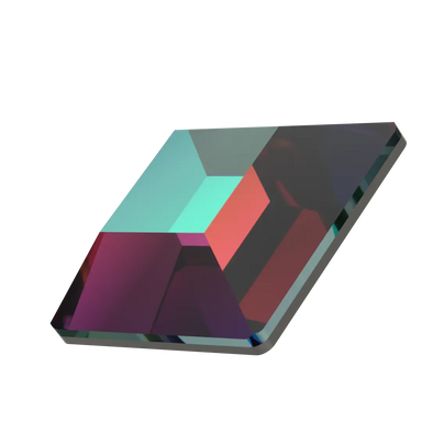 Serinity Hotfix Flat Back Crystals Square (2400) Crystal Vitrail Medium - Bluestreak Crystals