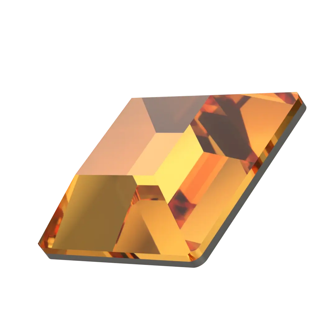 Serinity Hotfix Flat Back Crystals Square (2400) Dark Orange - Bluestreak Crystals