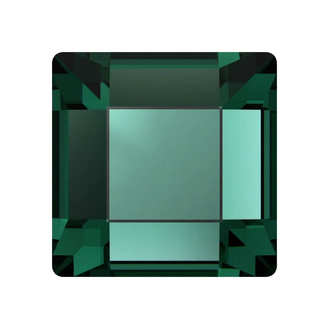 Serinity Hotfix Flat Back Crystals Square (2400) Emerald - Bluestreak Crystals