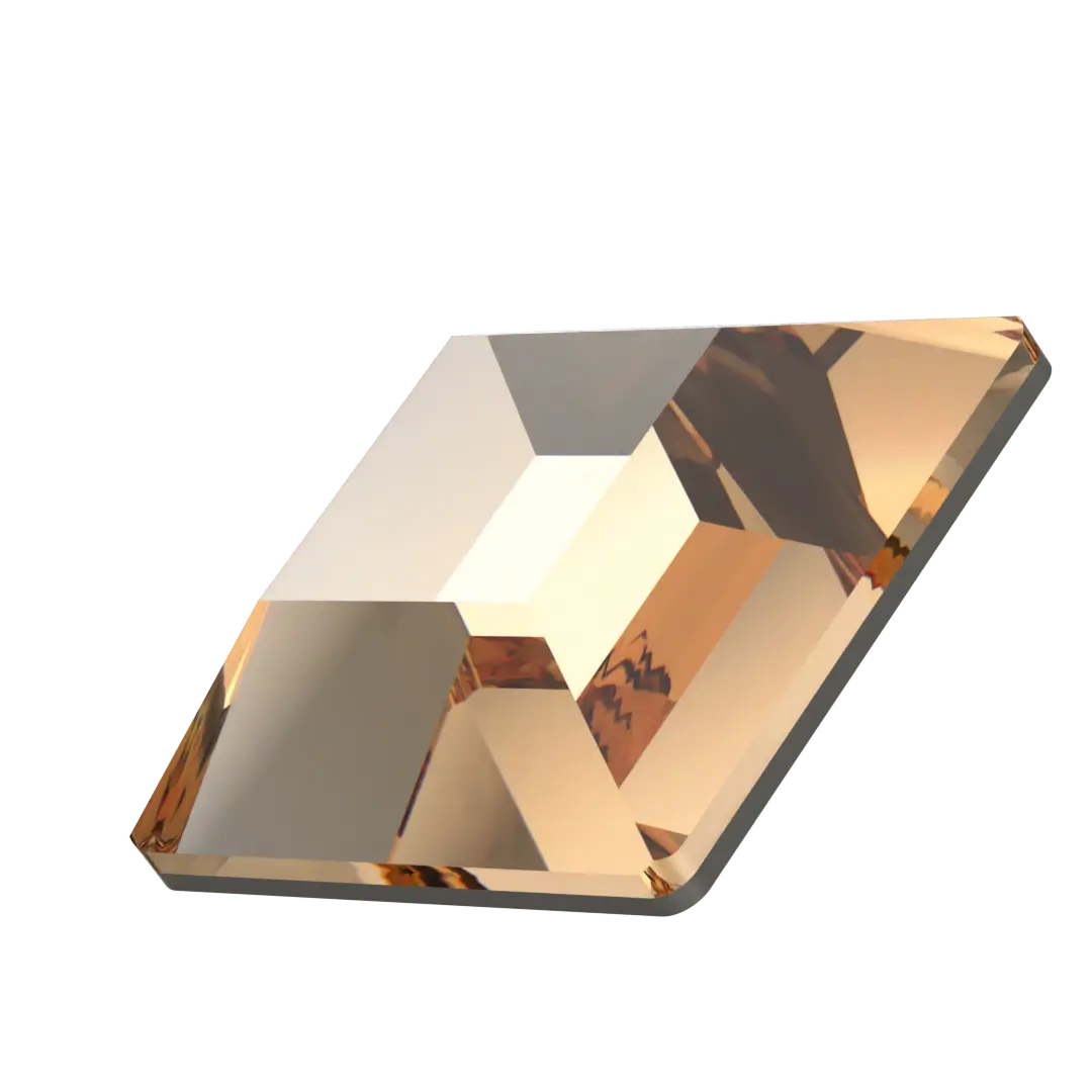 Serinity Hotfix Flat Back Crystals Square (2400) Light Colorado Topaz - Bluestreak Crystals