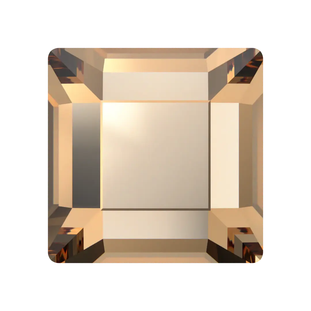 Serinity Hotfix Flat Back Crystals Square (2400) Light Colorado Topaz - Bluestreak Crystals