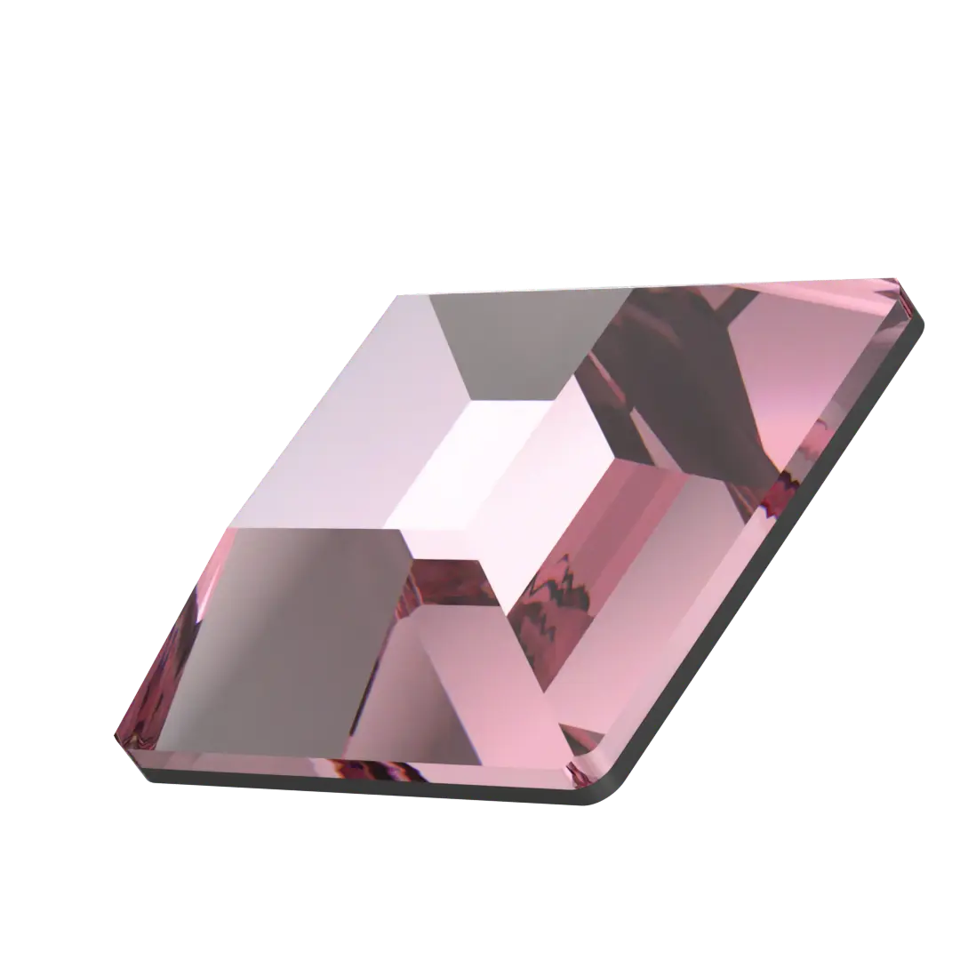 Serinity Hotfix Flat Back Crystals Square (2400) Light Rose - Bluestreak Crystals