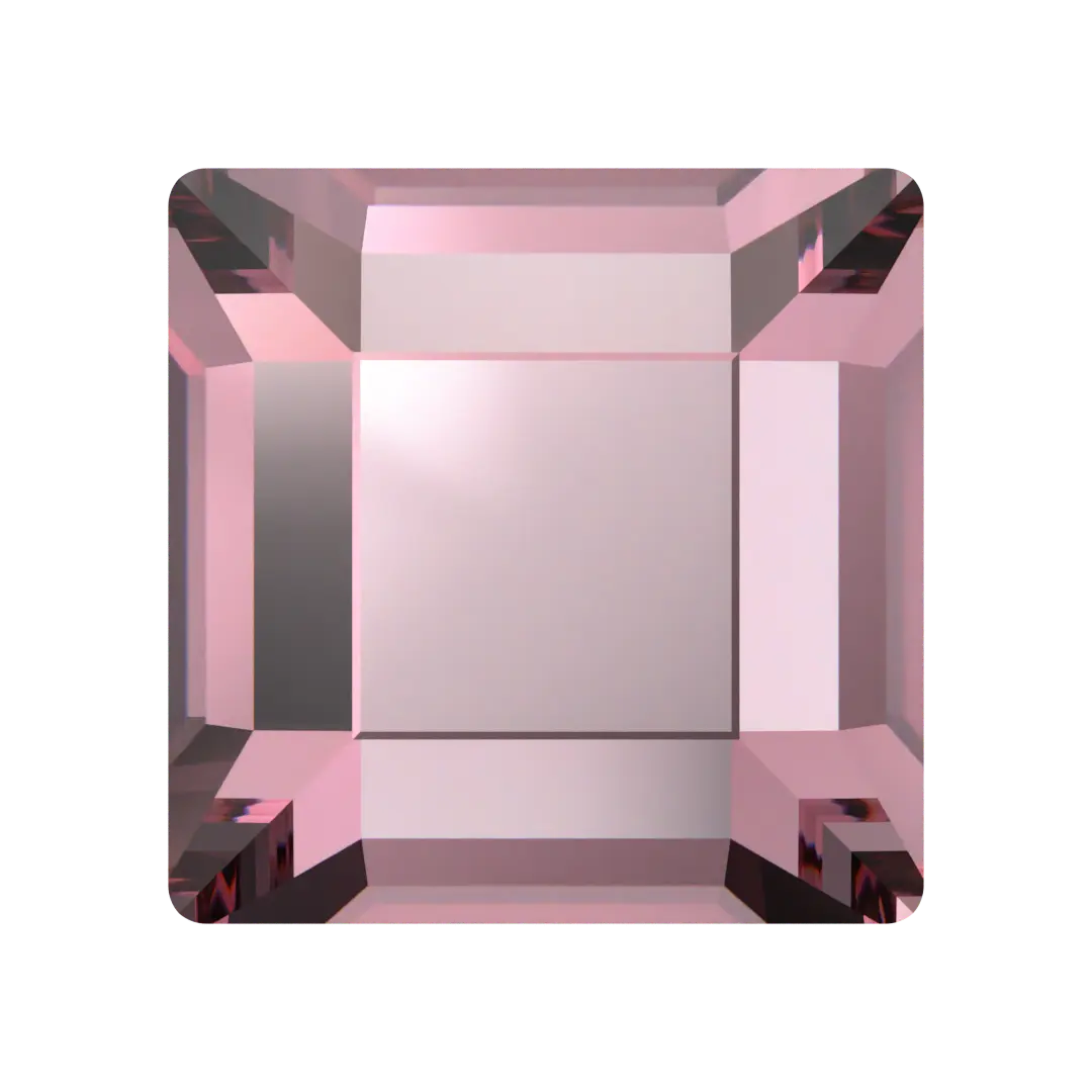 Serinity Hotfix Flat Back Crystals Square (2400) Light Rose - Bluestreak Crystals