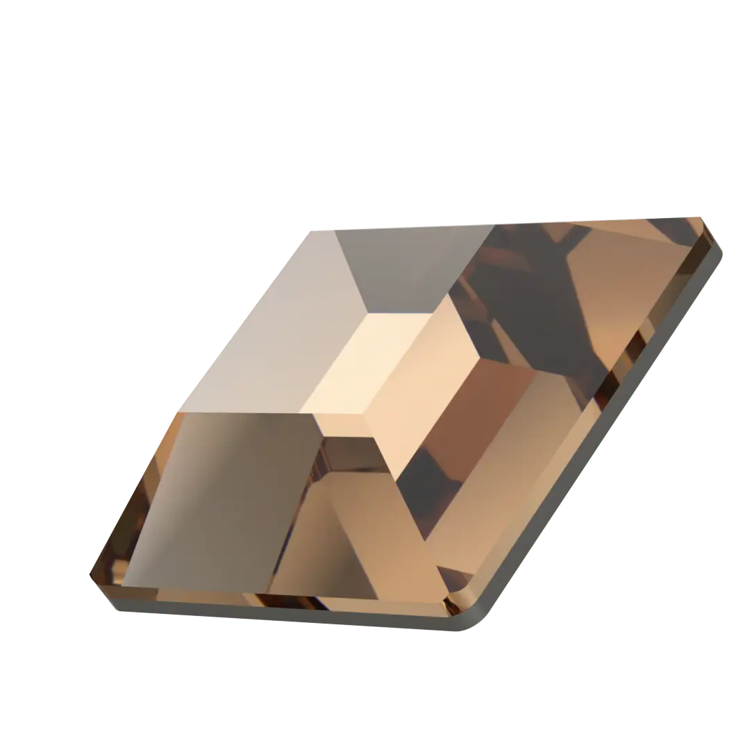 Serinity Hotfix Flat Back Crystals Square (2400) Light Smoked Topaz - Bluestreak Crystals