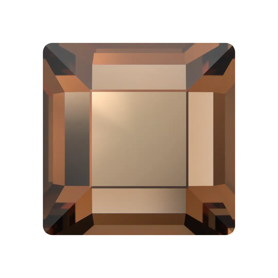 Serinity Hotfix Flat Back Crystals Square (2400) Smoked Topaz - Bluestreak Crystals