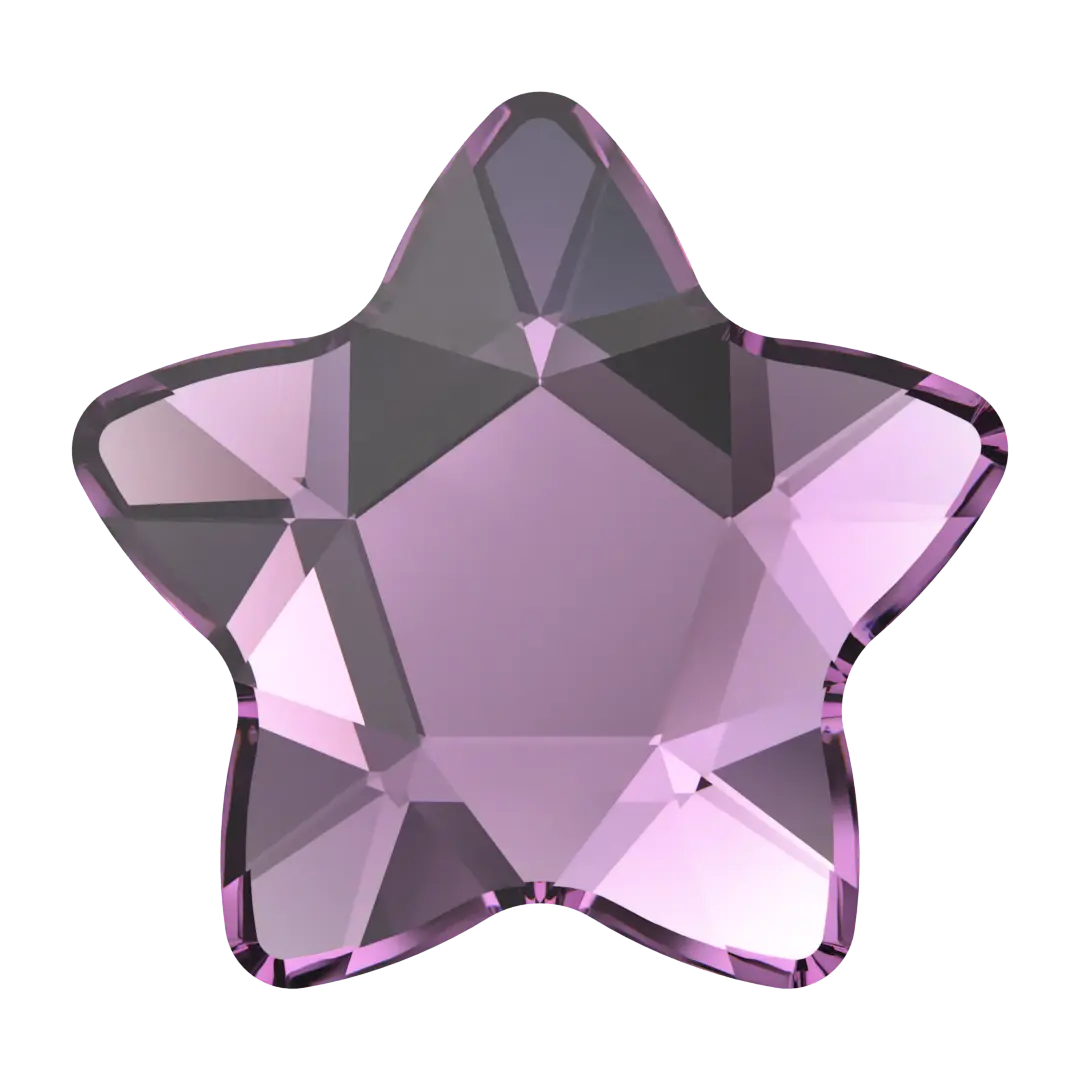 Serinity Hotfix Flat Back Crystals Star Flower (2754) Amethyst - Bluestreak Crystals
