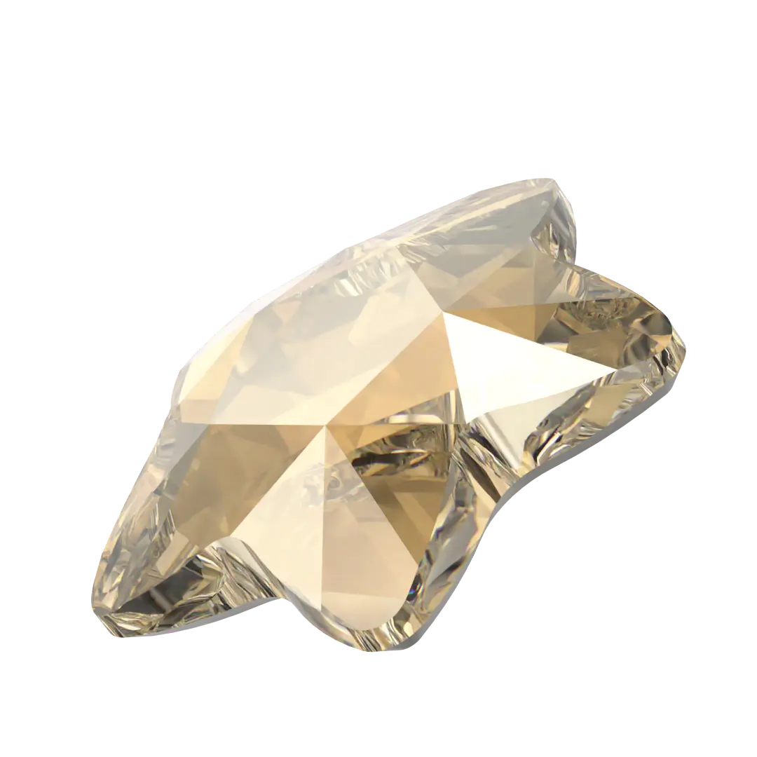 Serinity Hotfix Flat Back Crystals Star Flower (2754) Crystal Golden Shadow - Bluestreak Crystals