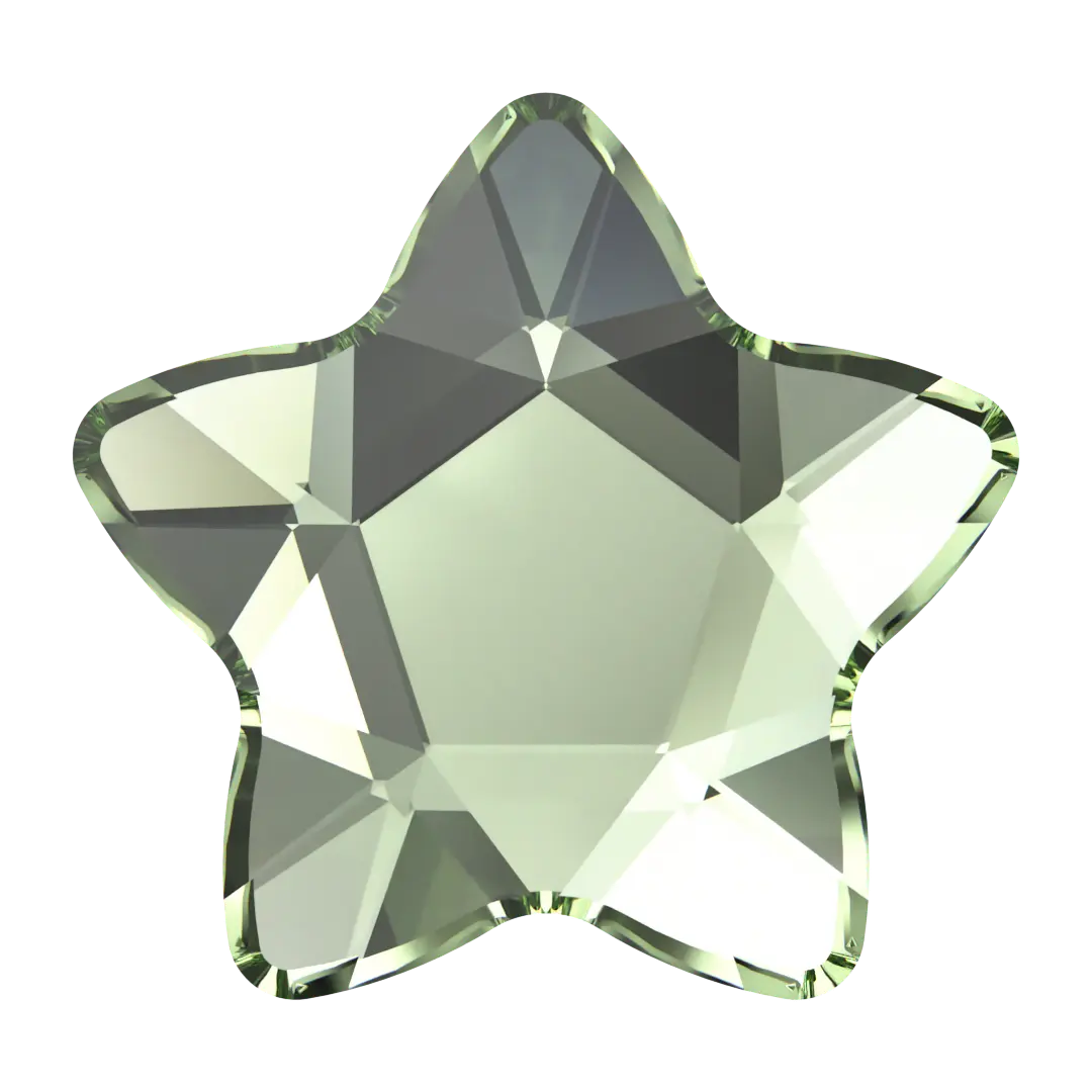 Serinity Hotfix Flat Back Crystals Star Flower (2754) Dark Peridot - Bluestreak Crystals