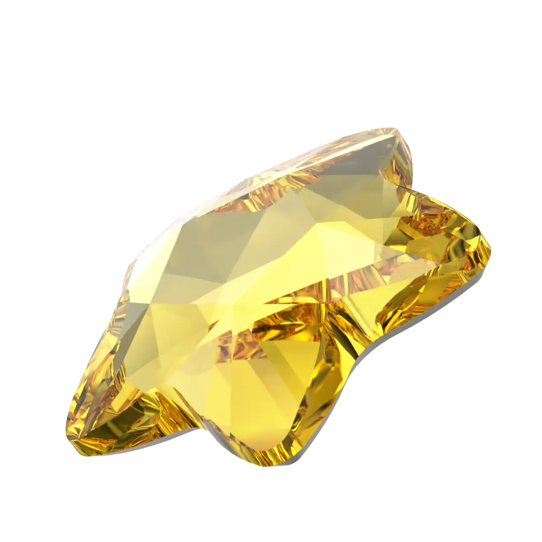 Serinity Hotfix Flat Back Crystals Star Flower (2754) Light Topaz - Bluestreak Crystals