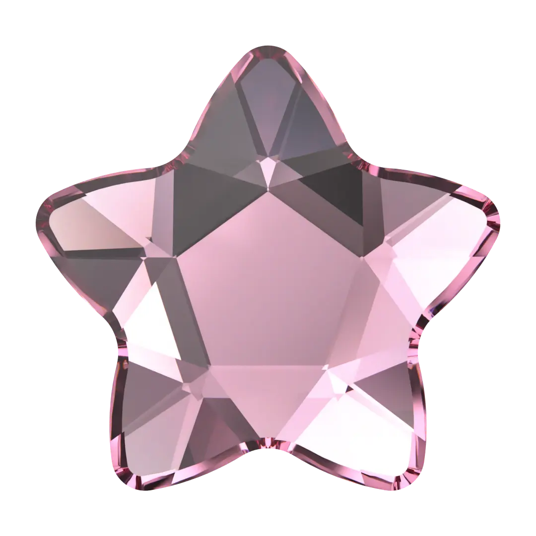 Serinity Hotfix Flat Back Crystals Star Flower (2754) Rose - Bluestreak Crystals