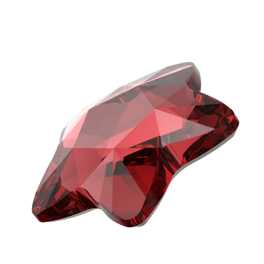 Serinity Hotfix Flat Back Crystals Star Flower (2754) Scarlet - Bluestreak Crystals