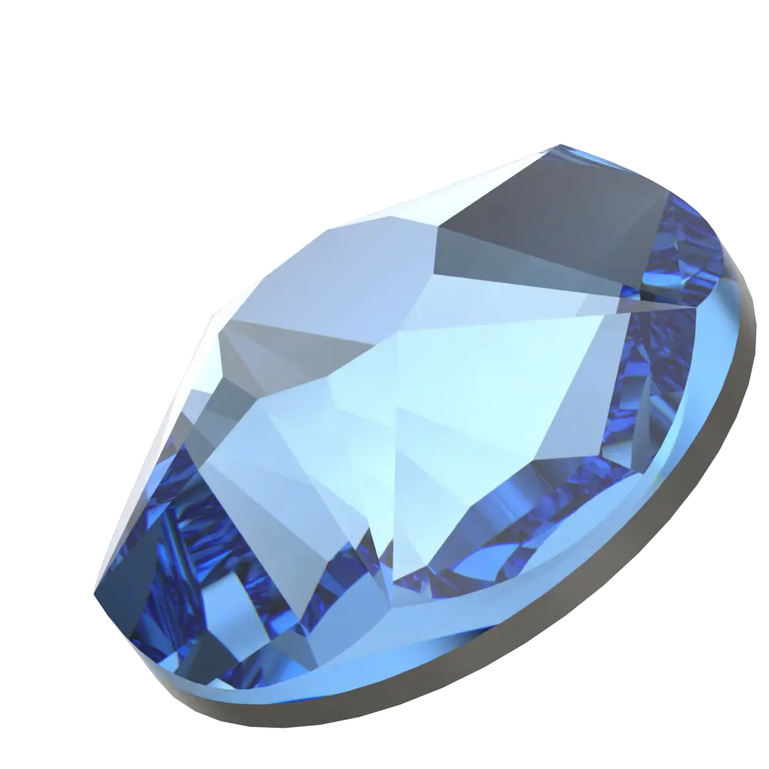 Serinity Hotfix Flat Back Crystals Star Rose (2100) Cool Blue - Bluestreak Crystals