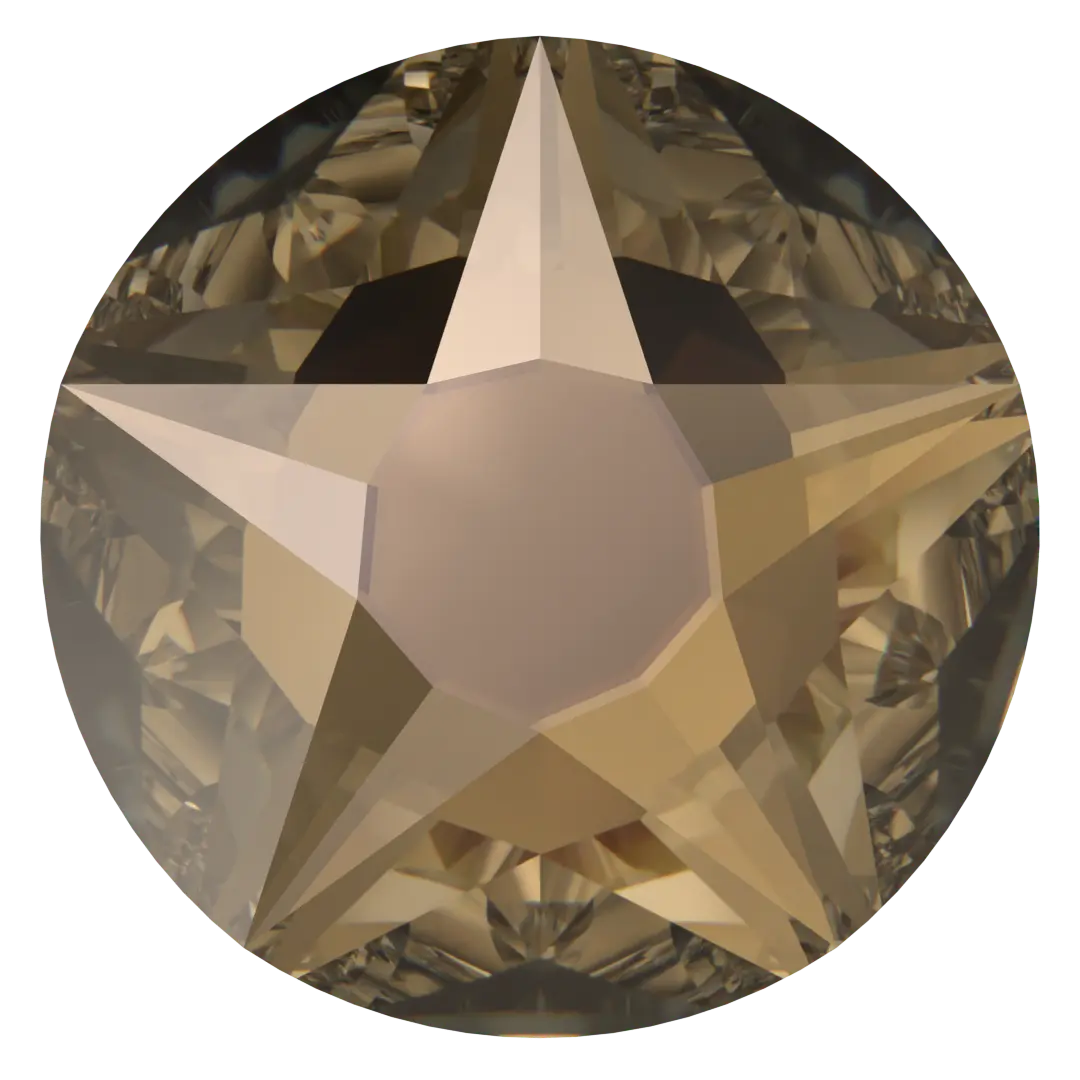 Serinity Hotfix Flat Back Crystals Star Rose (2100) Crystal Bronze - Bluestreak Crystals