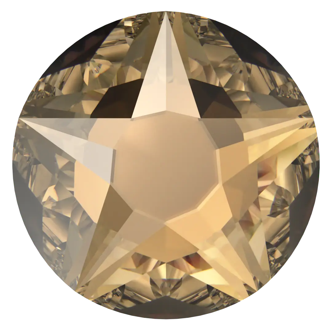 Serinity Hotfix Flat Back Crystals Star Rose (2100) Crystal Golden Shadow - Bluestreak Crystals
