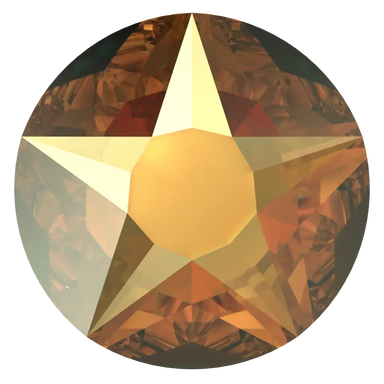 Serinity Hotfix Flat Back Crystals Star Rose (2100) Crystal Metallic Sunshine - Bluestreak Crystals