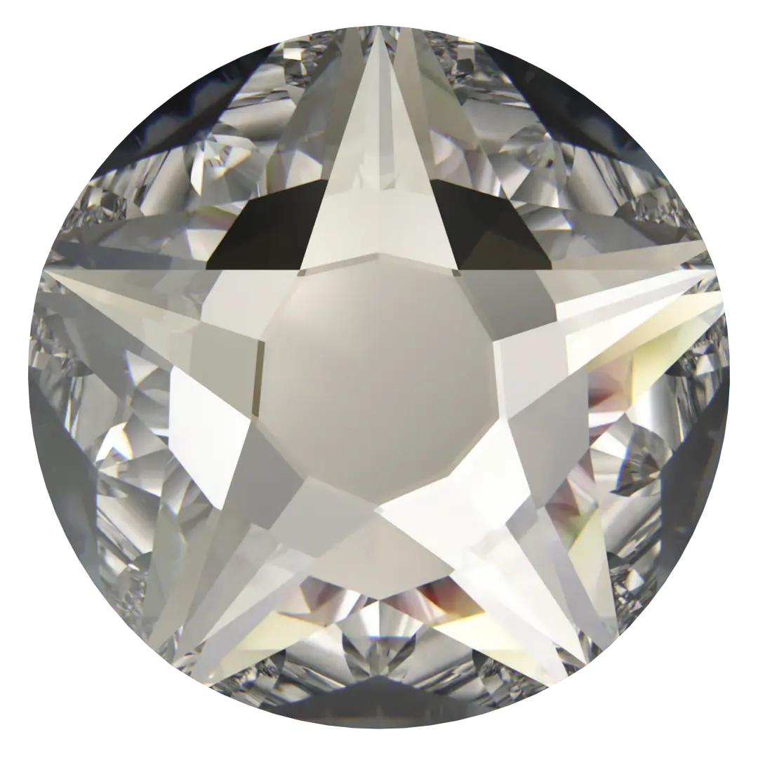 Serinity Hotfix Flat Back Crystals Star Rose (2100) Crystal Silver Shade - Bluestreak Crystals