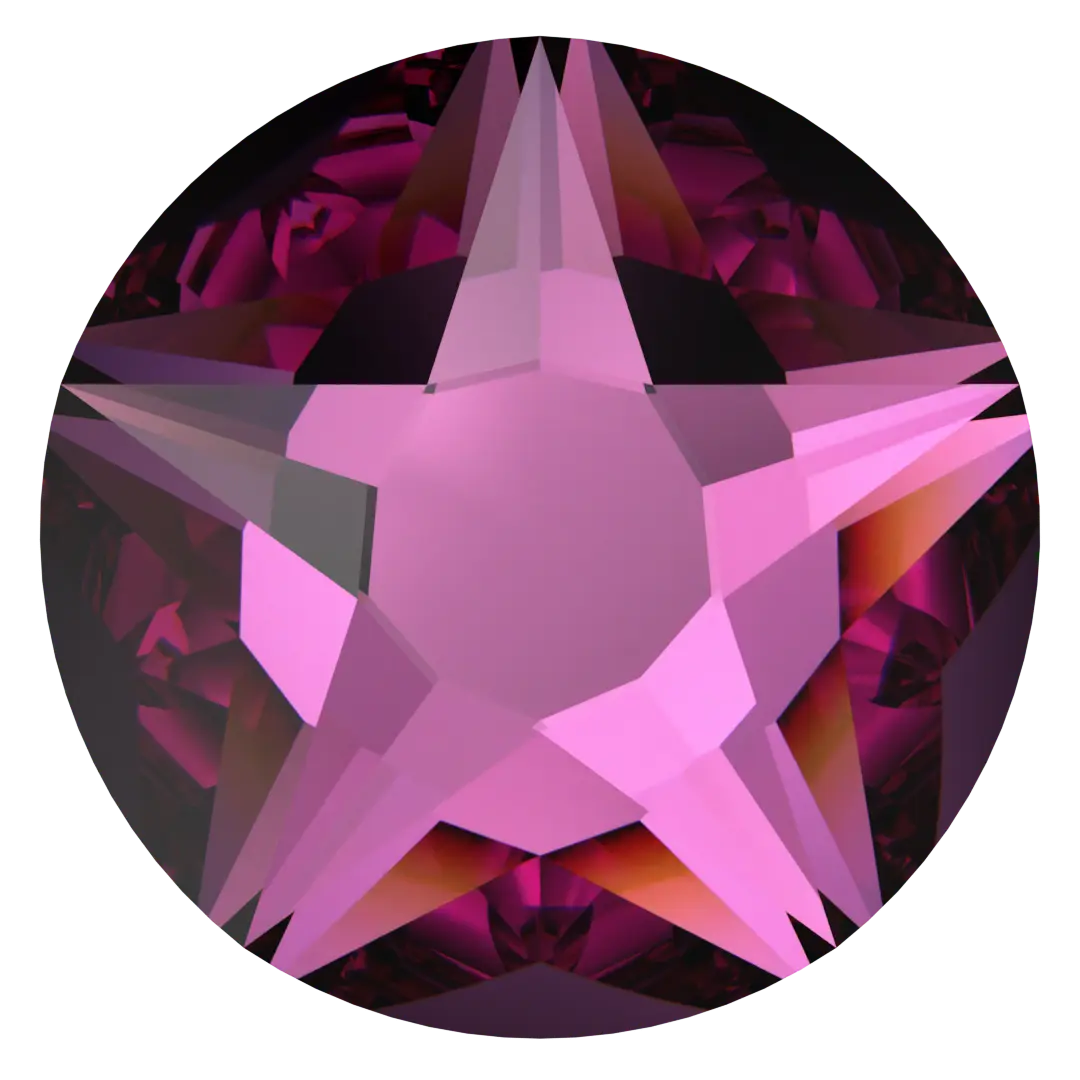 Serinity Hotfix Flat Back Crystals Star Rose (2100) Dark Rose - Bluestreak Crystals
