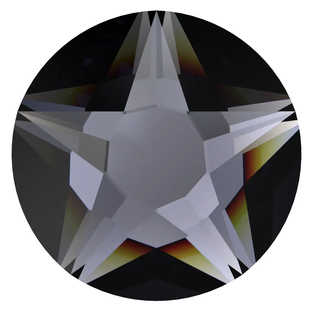 Serinity Hotfix Flat Back Crystals Star Rose (2100) Graphite - Bluestreak Crystals