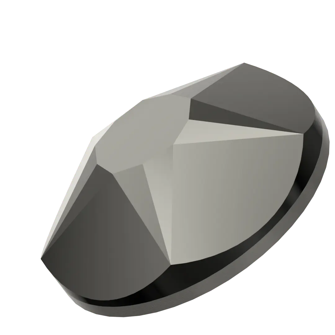 Serinity Hotfix Flat Back Crystals Star Rose (2100) Jet Hematite - Bluestreak Crystals