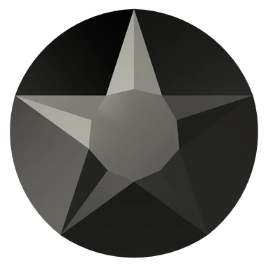 Serinity Hotfix Flat Back Crystals Star Rose (2100) Jet Hematite - Bluestreak Crystals