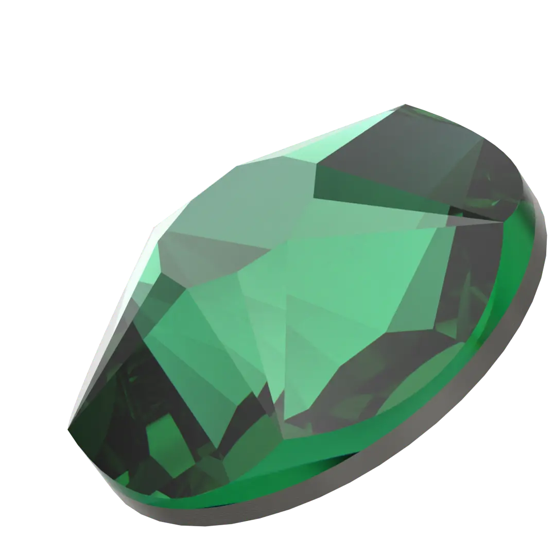 Serinity Hotfix Flat Back Crystals Star Rose (2100) Majestic Green - Bluestreak Crystals