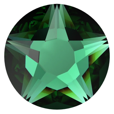 Serinity Hotfix Flat Back Crystals Star Rose (2100) Majestic Green - Bluestreak Crystals