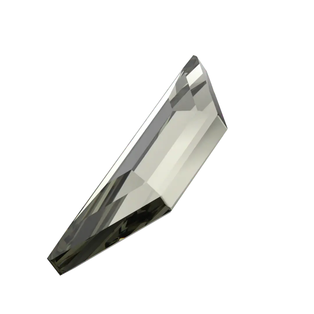 Serinity Hotfix Flat Back Crystals Trapeze (2772) Black Diamond - Bluestreak Crystals