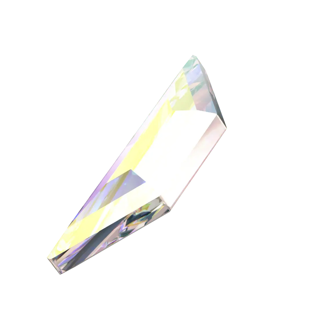 Serinity Hotfix Flat Back Crystals Trapeze (2772) Crystal AB - Bluestreak Crystals