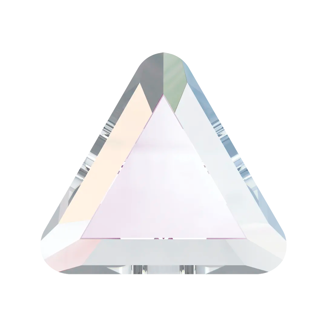 Serinity Hotfix Flat Back Crystals Triangle (2711) Crystal AB - Bluestreak Crystals