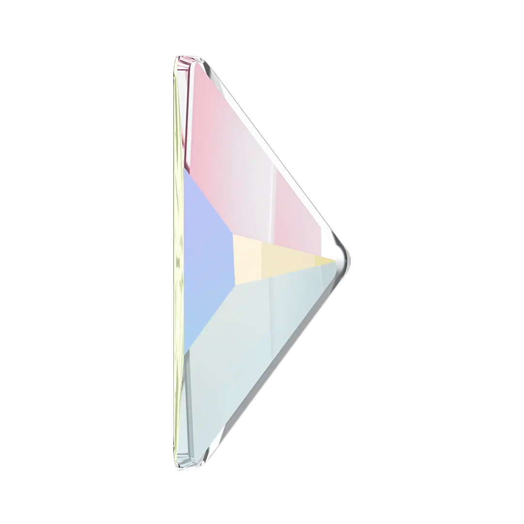 Serinity Hotfix Flat Back Crystals Triangle Right Angle (2740) Crystal AB - Bluestreak Crystals