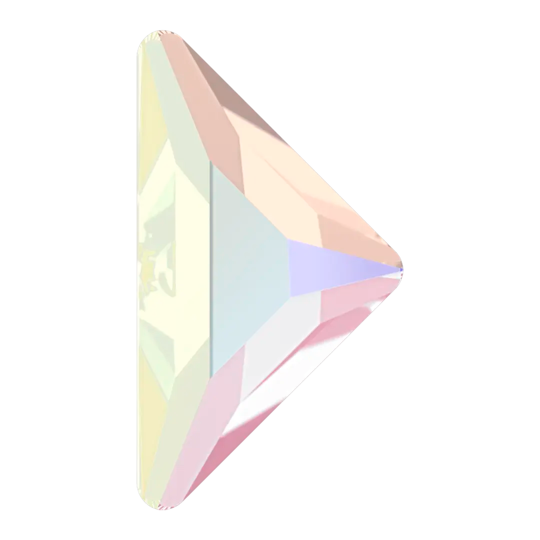 Serinity Hotfix Flat Back Crystals Triangle Right Angle (2740) Crystal AB - Bluestreak Crystals