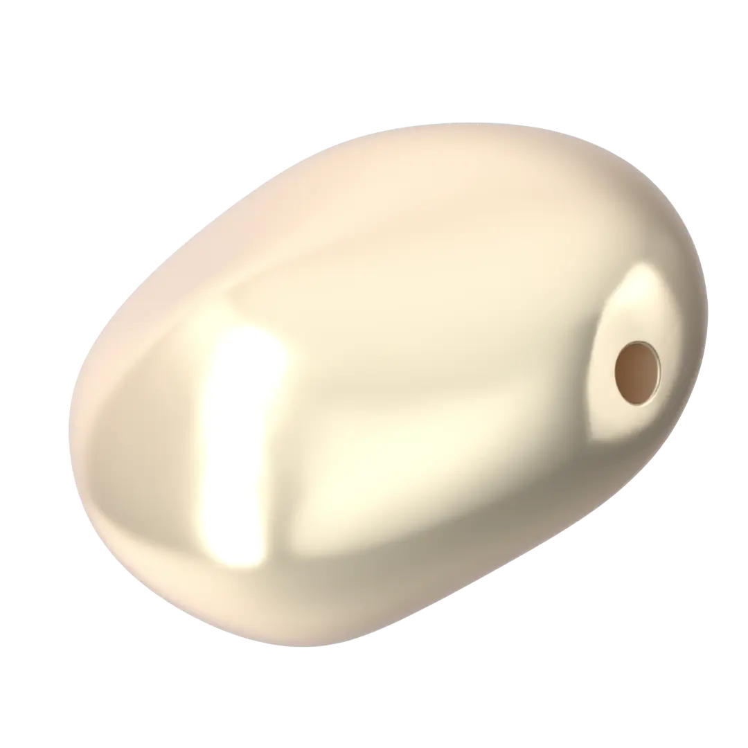 Serinity Pearls Baroque Coin (5842) Crystal Creamrose Light - Bluestreak Crystals