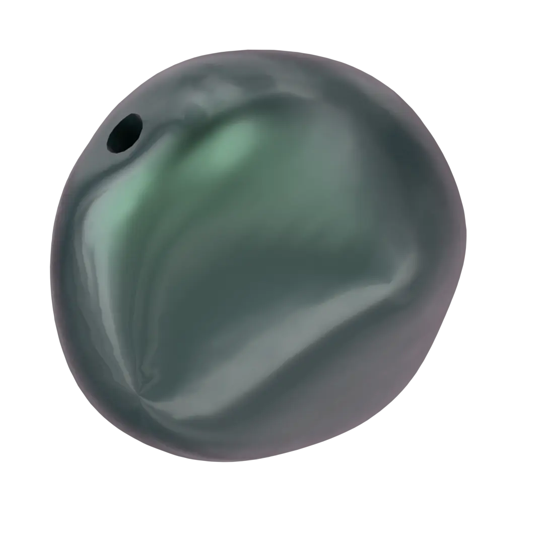 Swarovski Pearls Baroque Coin (5842) Crystal Iridescent Tahitian Look - Bluestreak Crystals